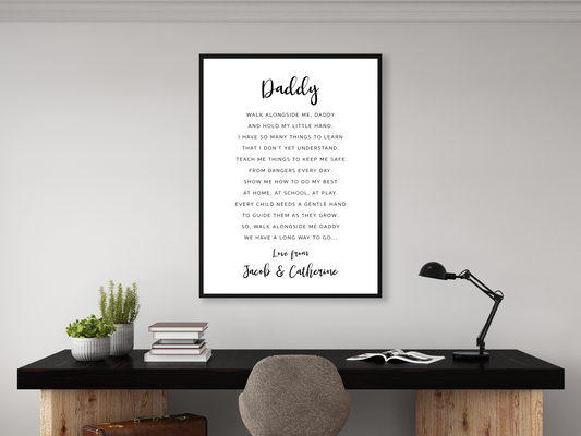 Daddy Personalised Poem Print