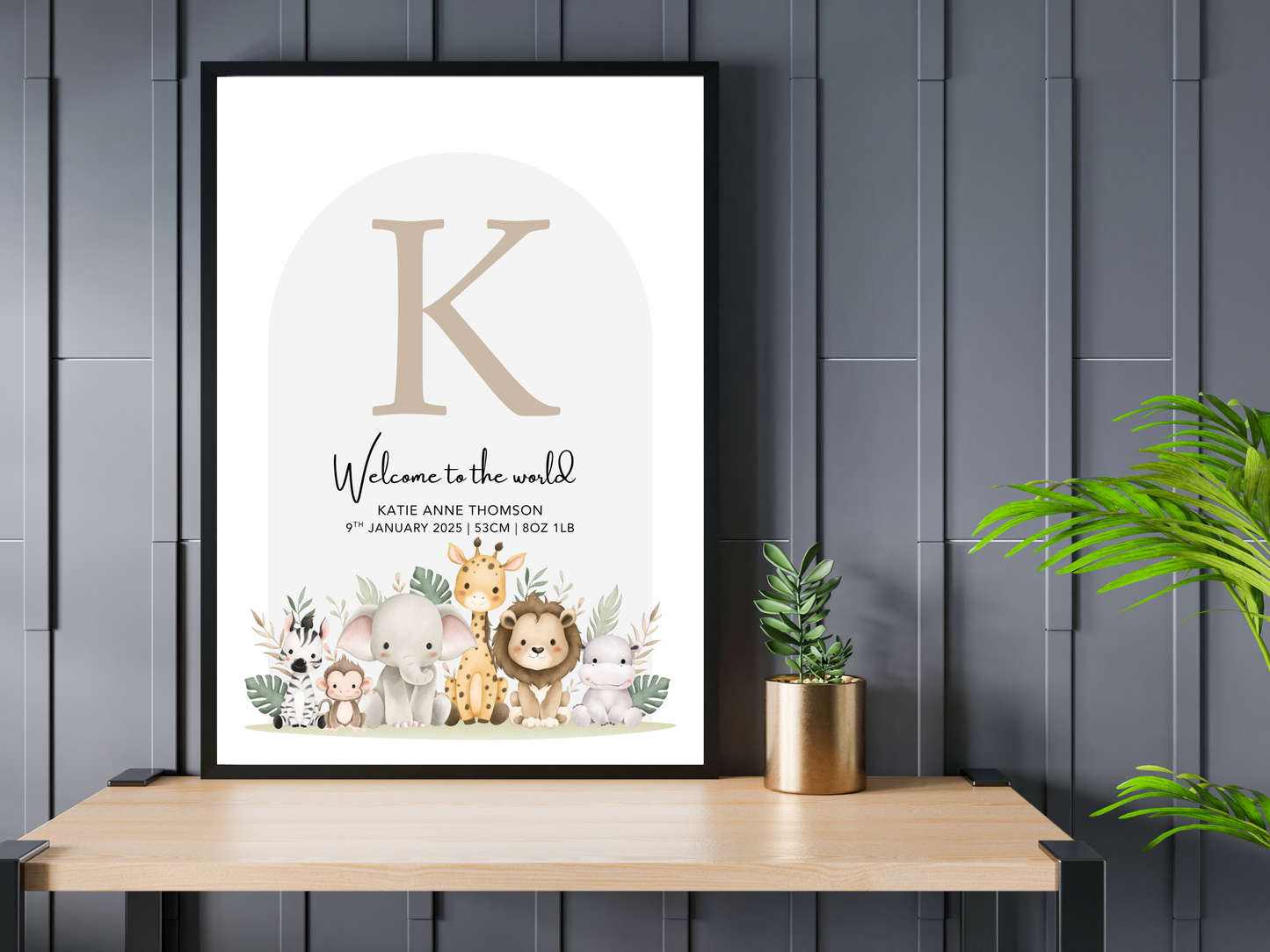 Newborn Baby Animal Personalised