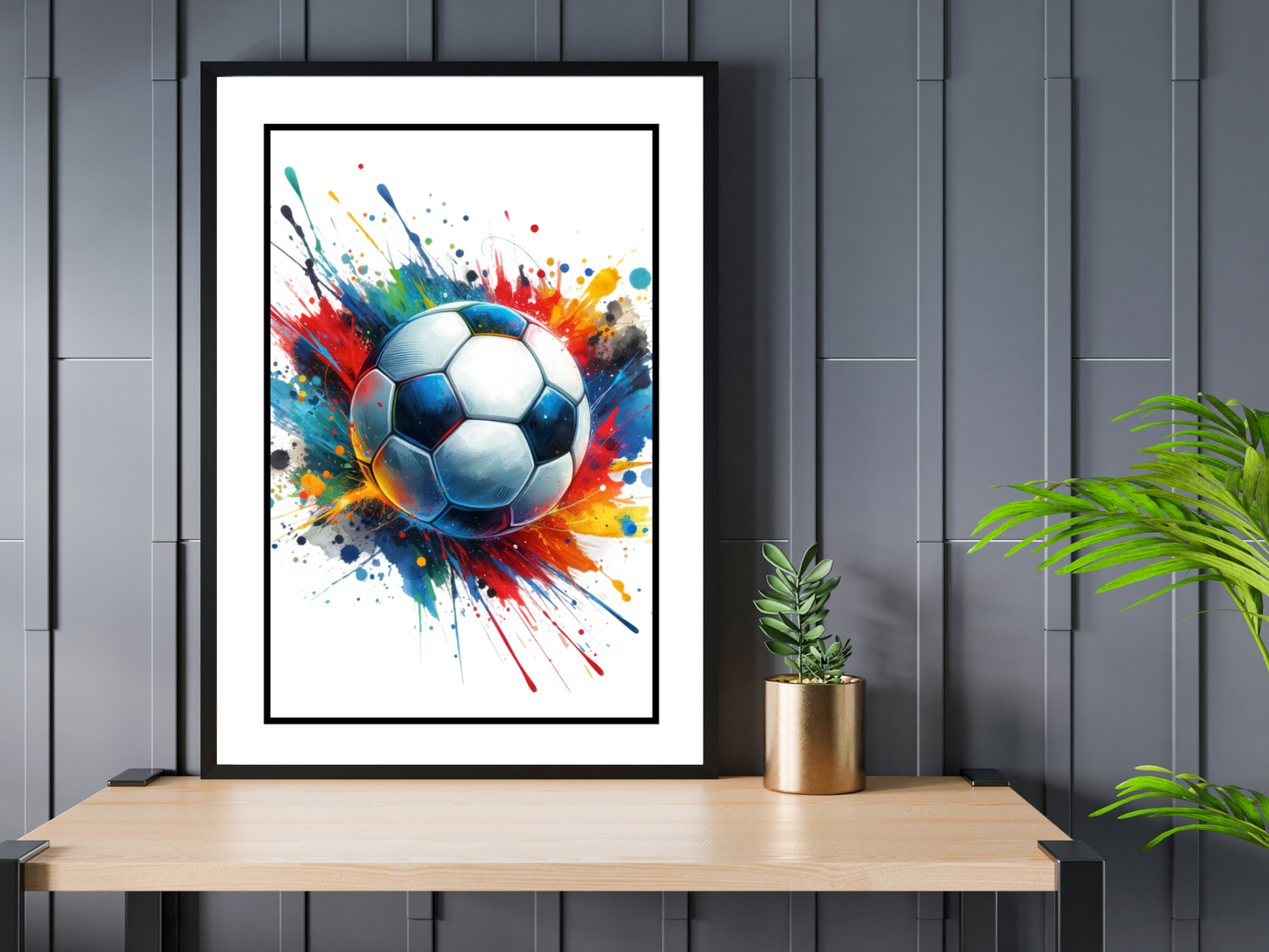 Watercolour Football Art