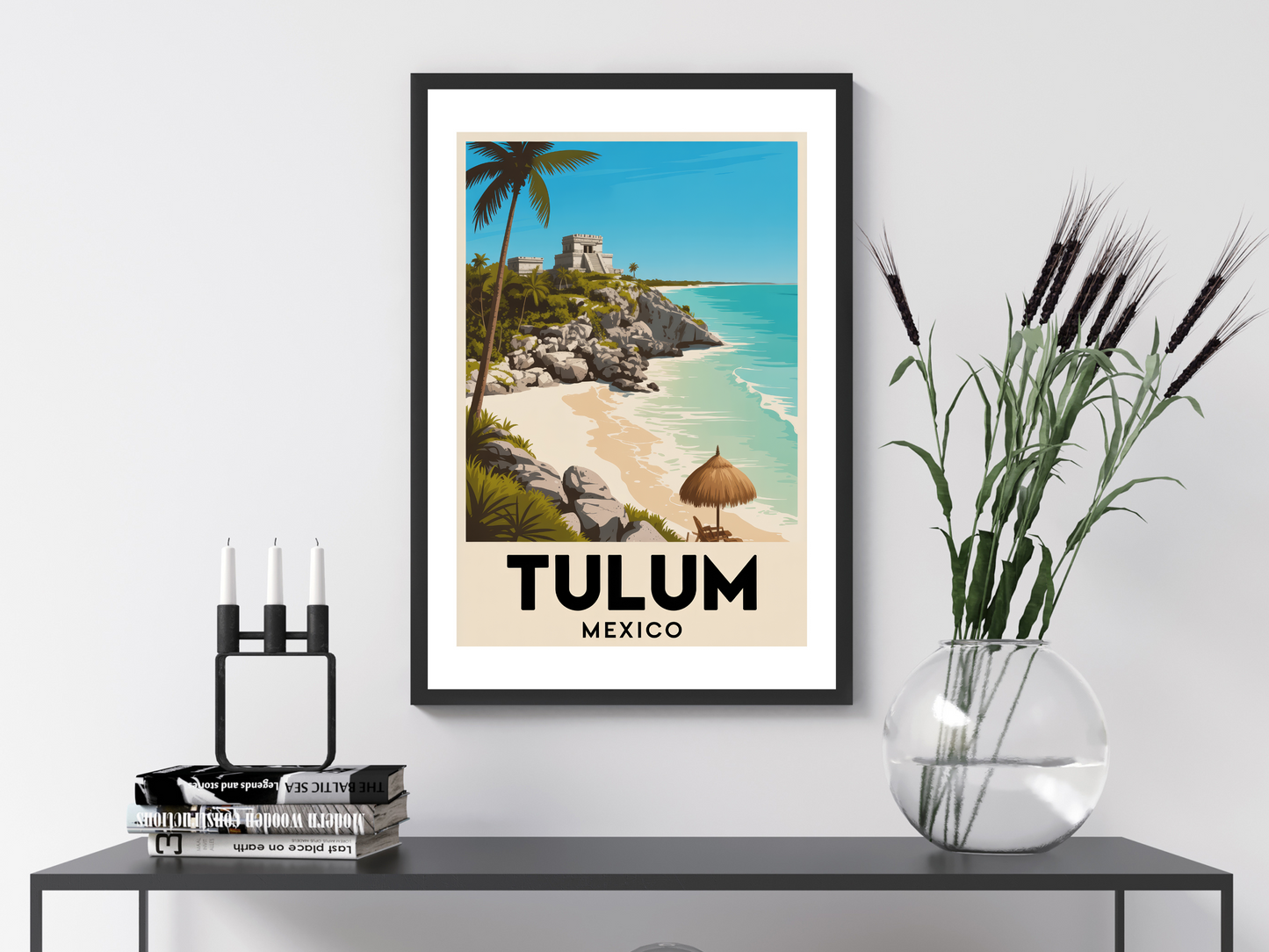 Tulum Mexico Travel Poster | Vintage Wall Print