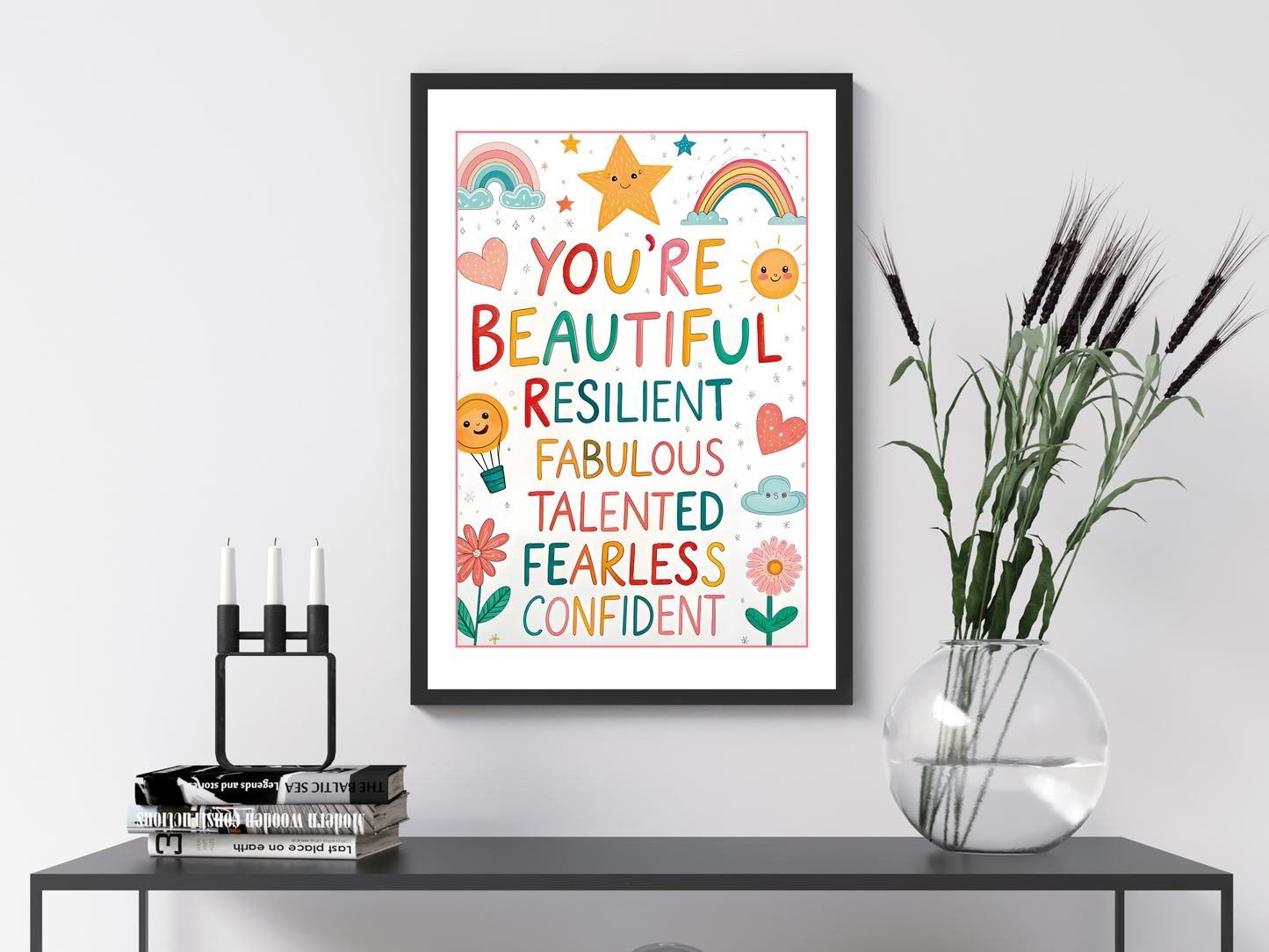 You’re Beautiful Kids Print | Positive Quote Poster