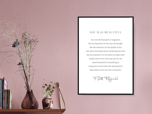 She Was Beautiful Two - F.Scott Fitzgerald Quote