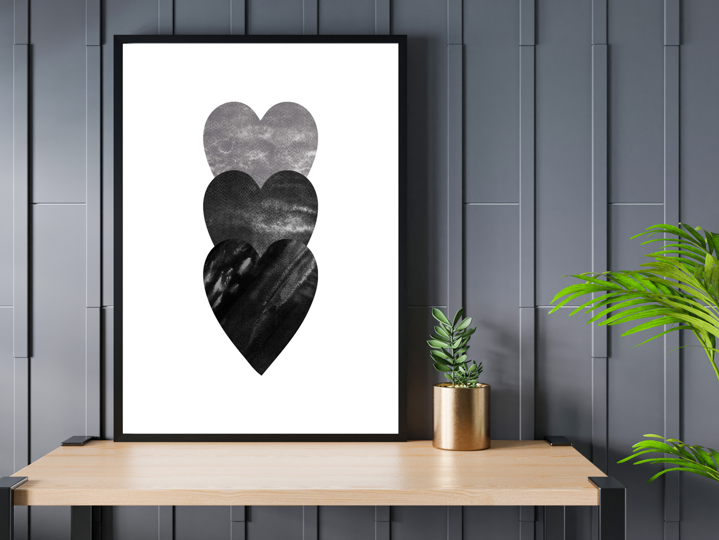 Noir Texture Hearts