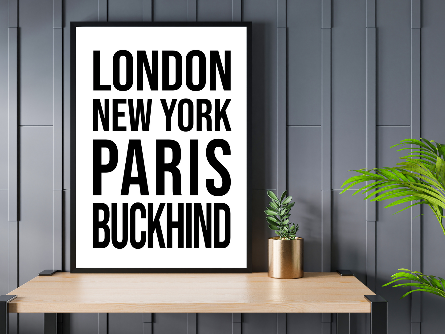 Buckhind Bold Print