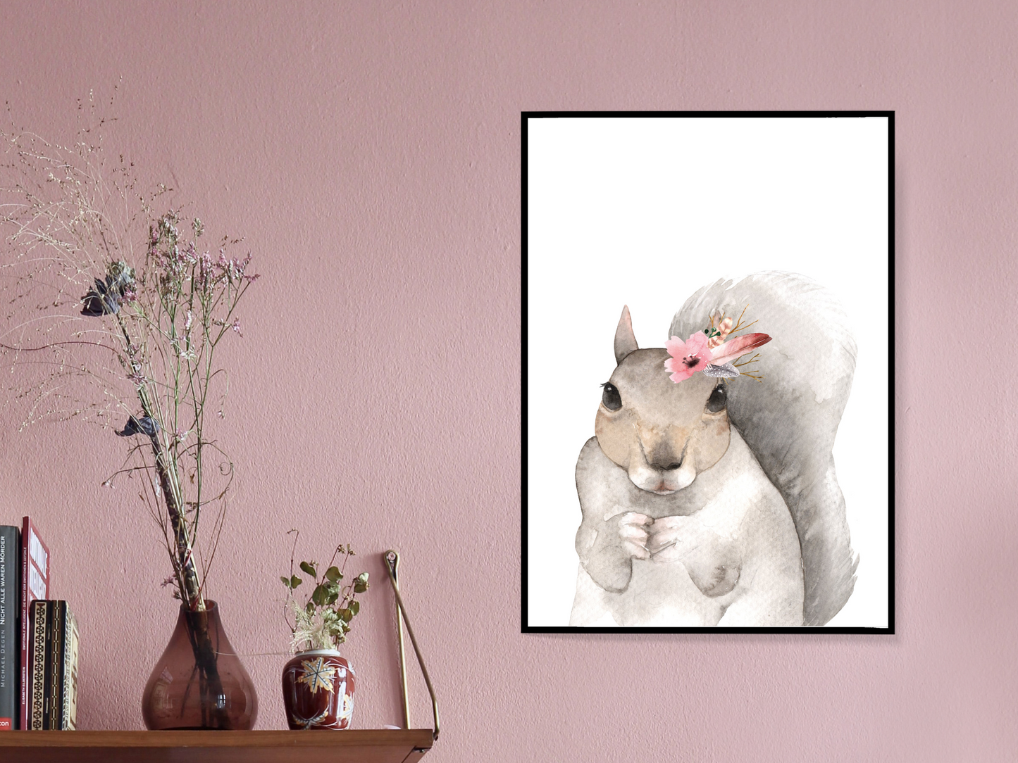 Floral Woodland Squirrel