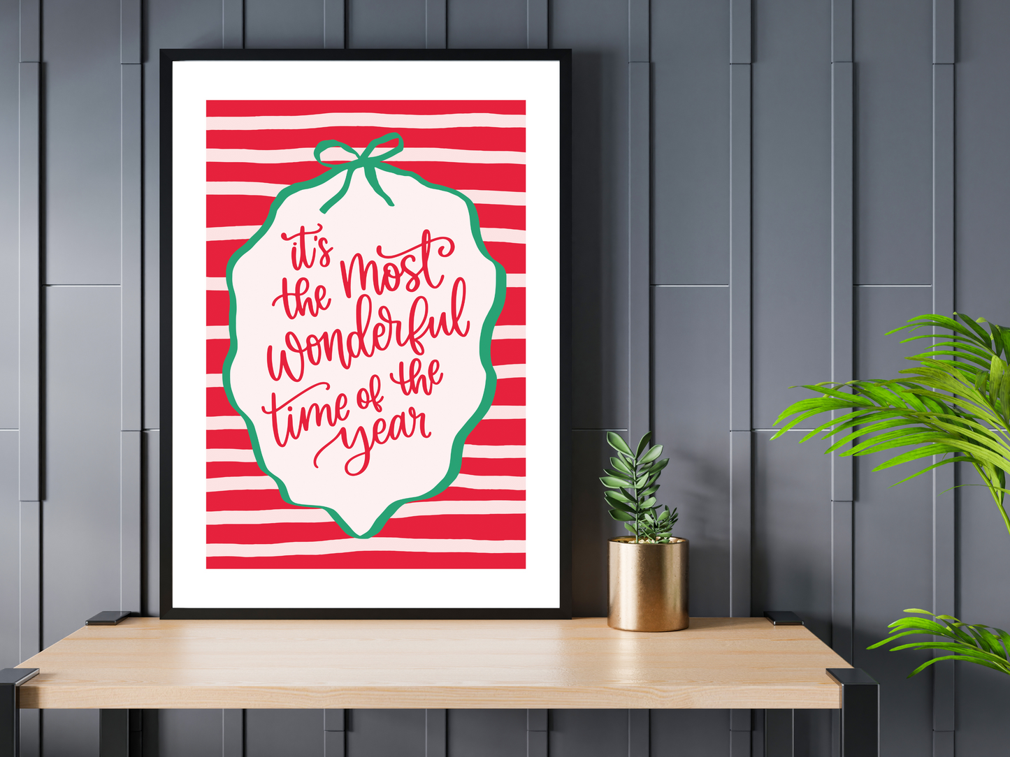 It's The Most Wonderful Time Of The Year Print | Festive Holiday Poster