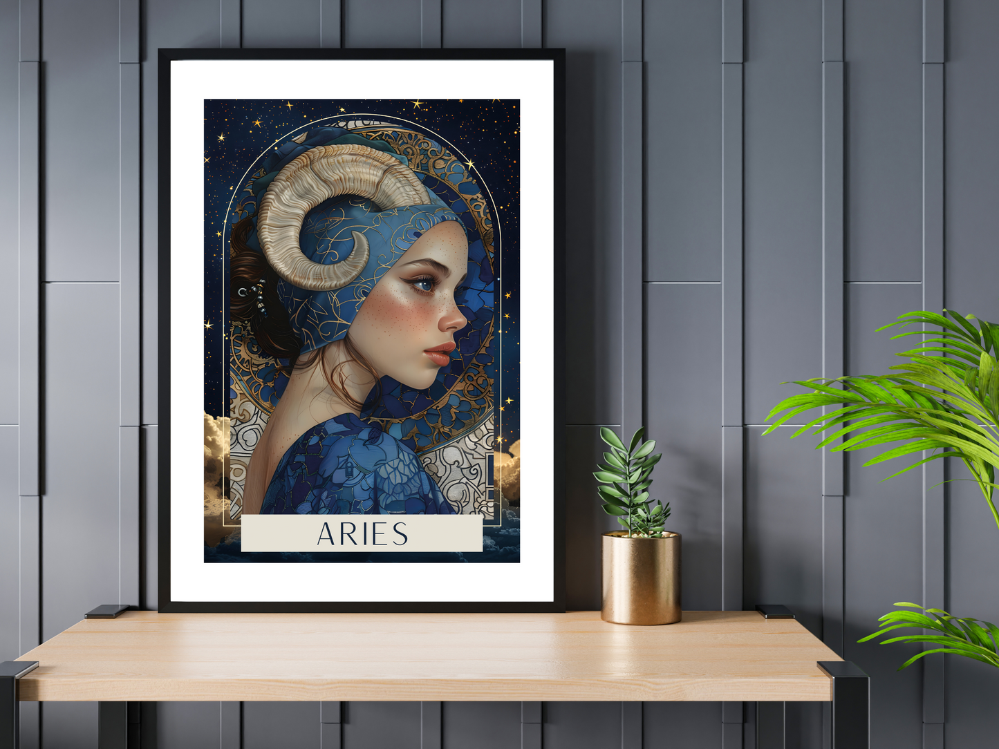 Aries Zodiac Tarot Print | Astrology Poster