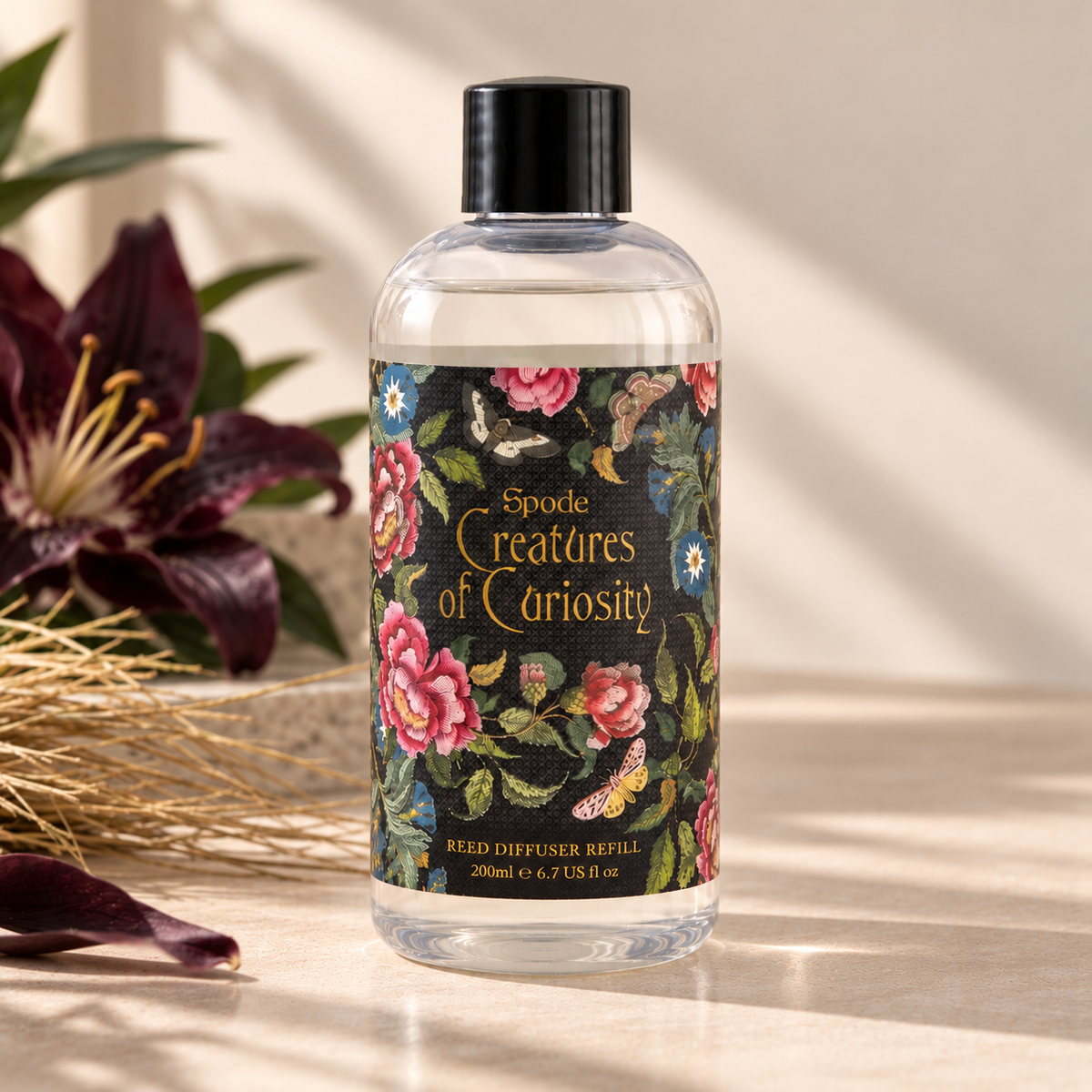 Black Lily and Vetivert | 200ml Reed Diffuser Refill | Creatures of Curiosity | Spode