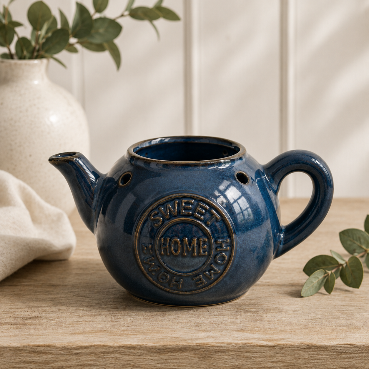 Blue Teapot Ceramic Wax/Oil Burner