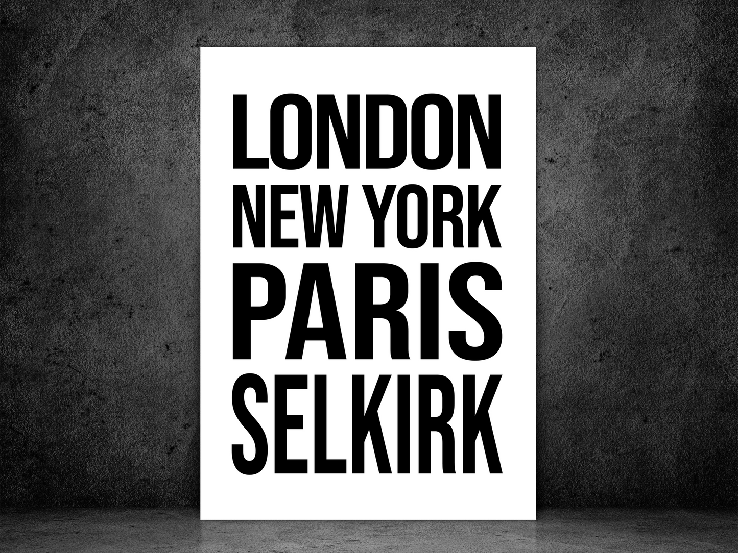 Selkirk Bold Print