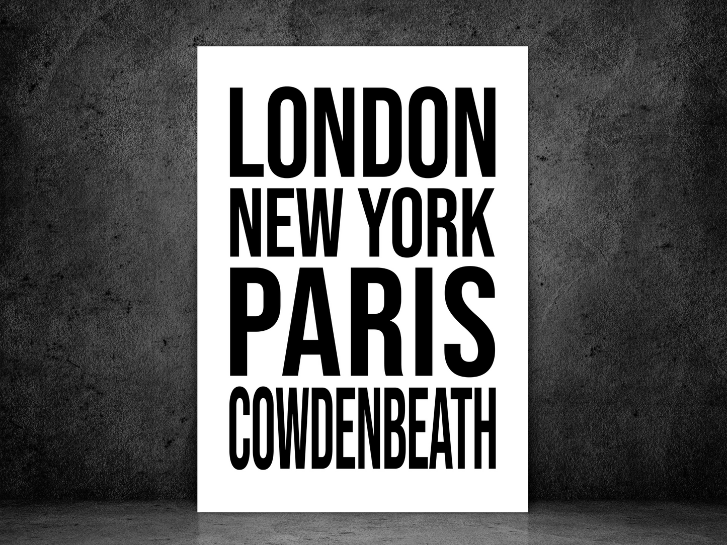 Cowdenbeath Bold Print