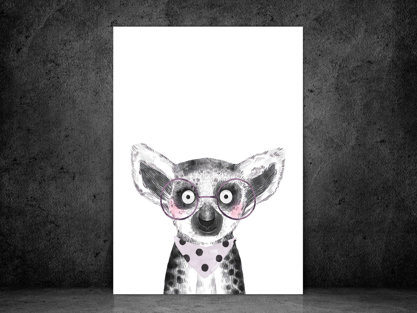 Watercolour Baby Lemur
