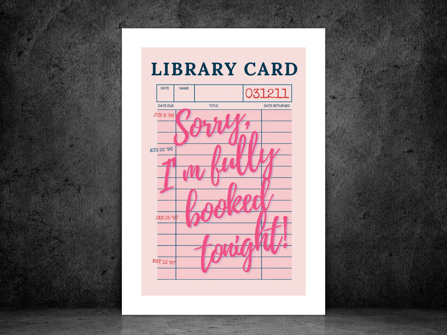 Fully Booked Pink Print