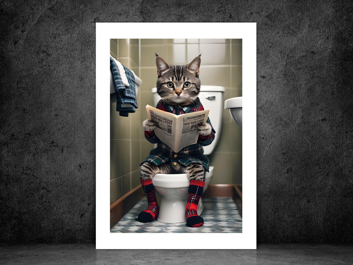 Tabby Cat On Toilet - Jacket