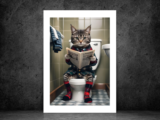 Tabby Cat On Toilet - Jacket