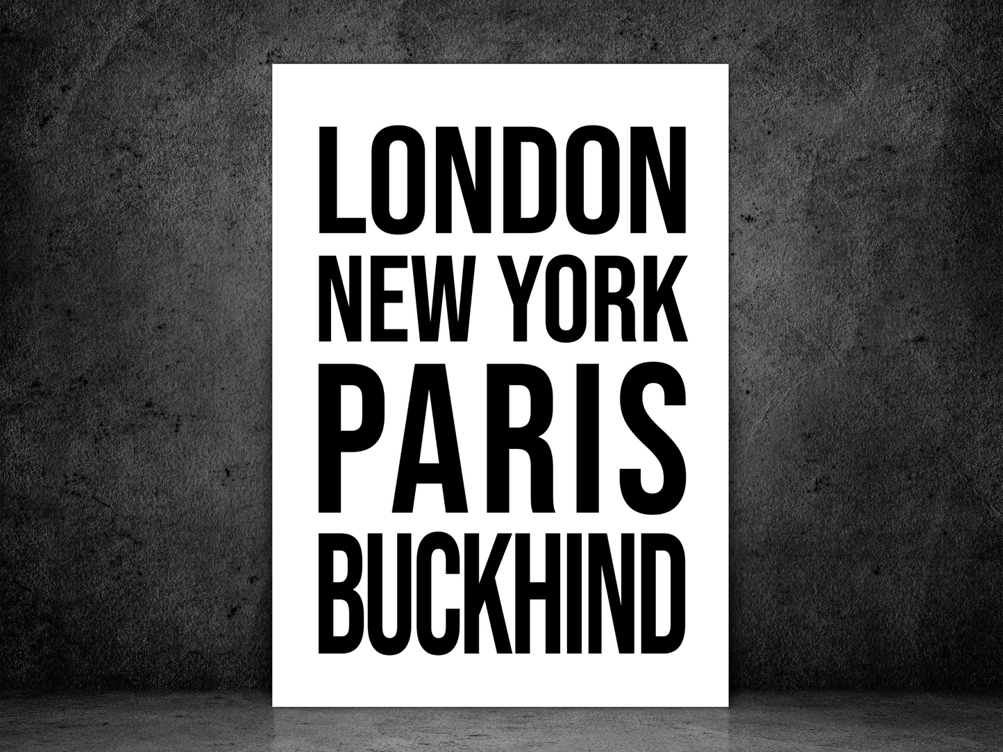 Buckhind Bold Print