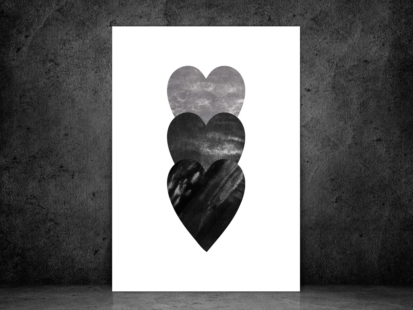 Noir Texture Hearts
