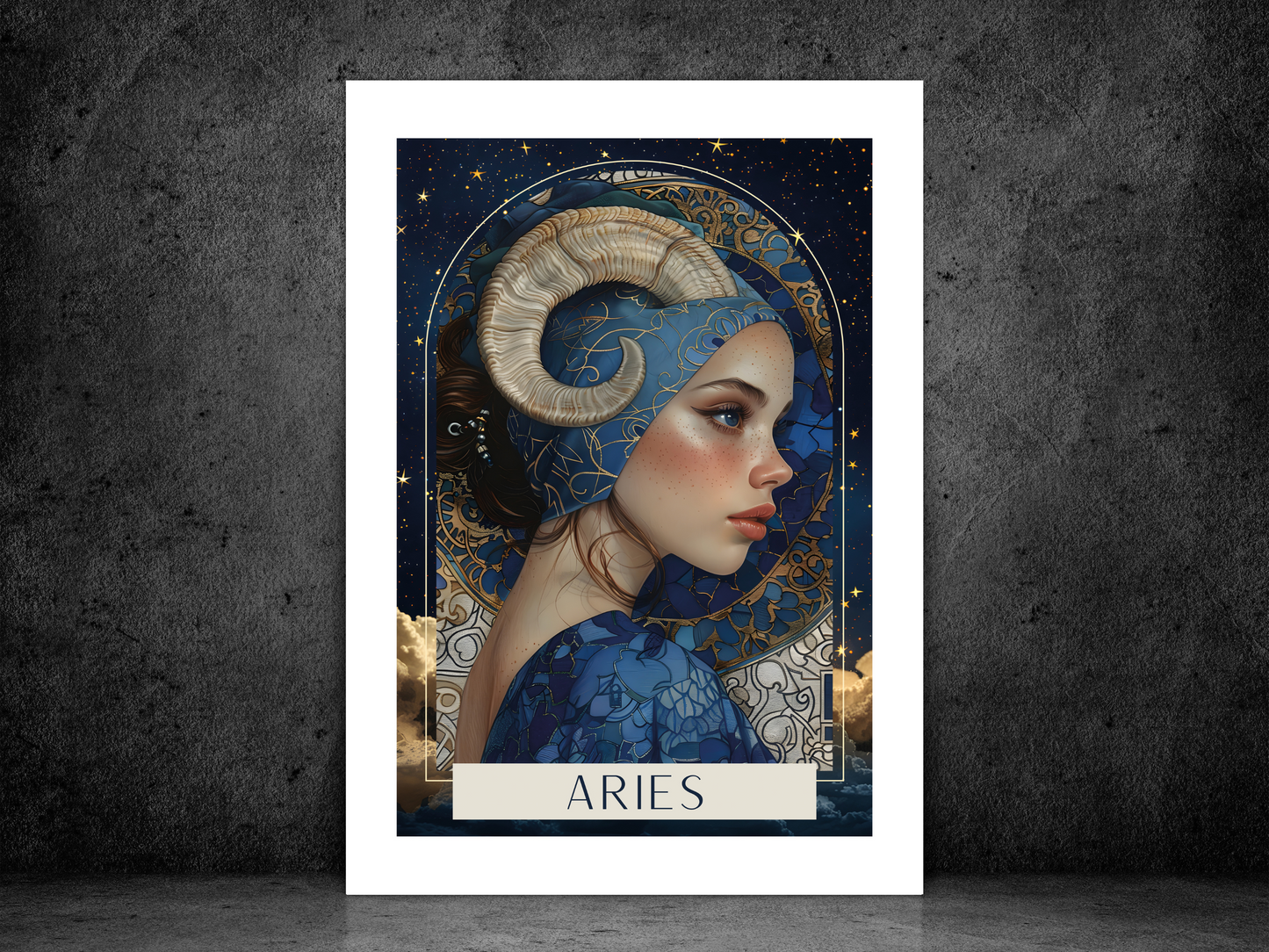 Aries Zodiac Tarot Print | Astrology Poster