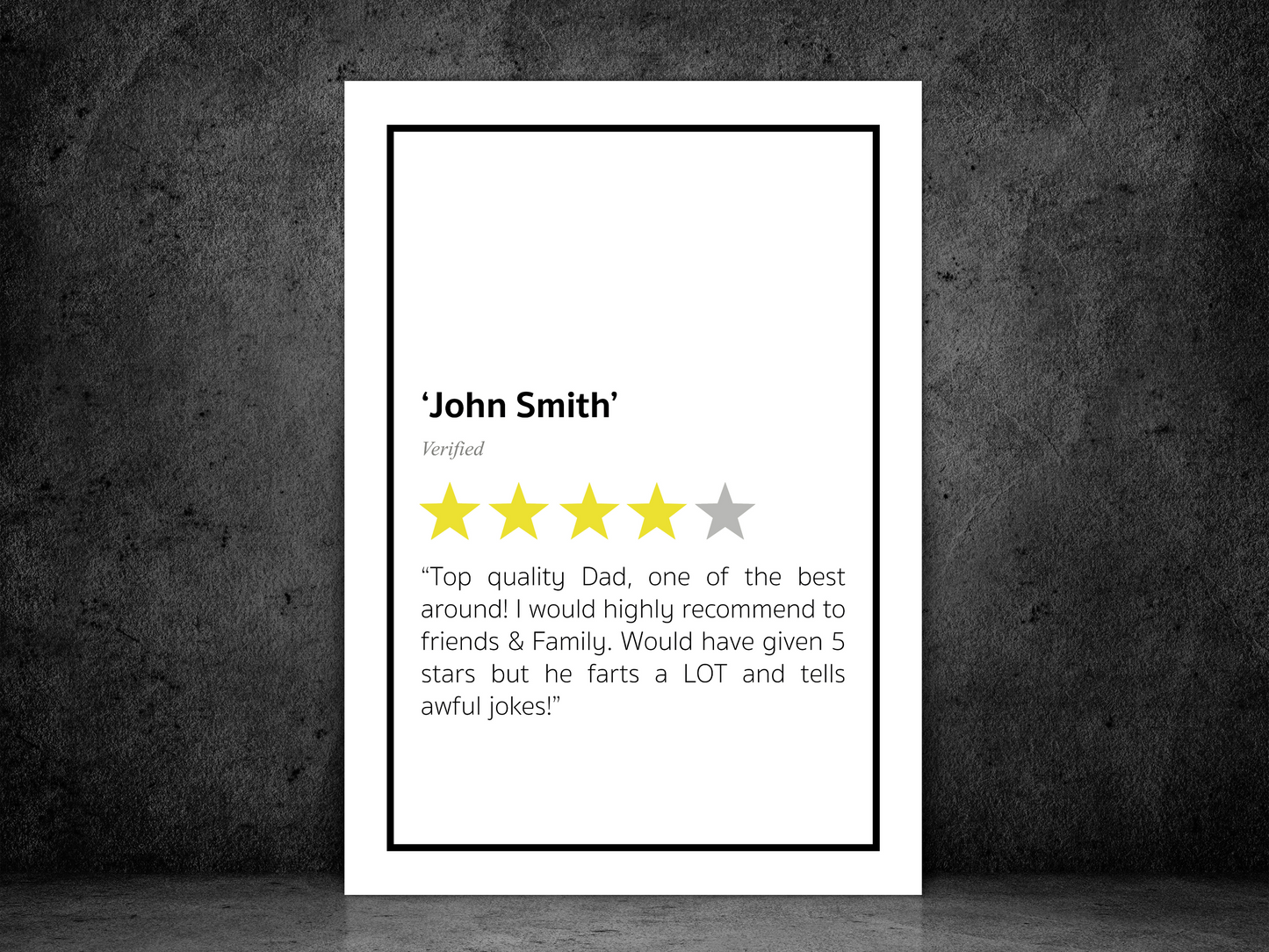Personalised Review Print