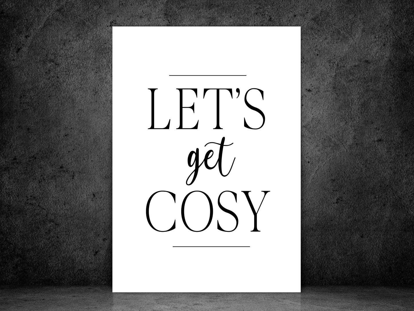 Lets Get Cosy