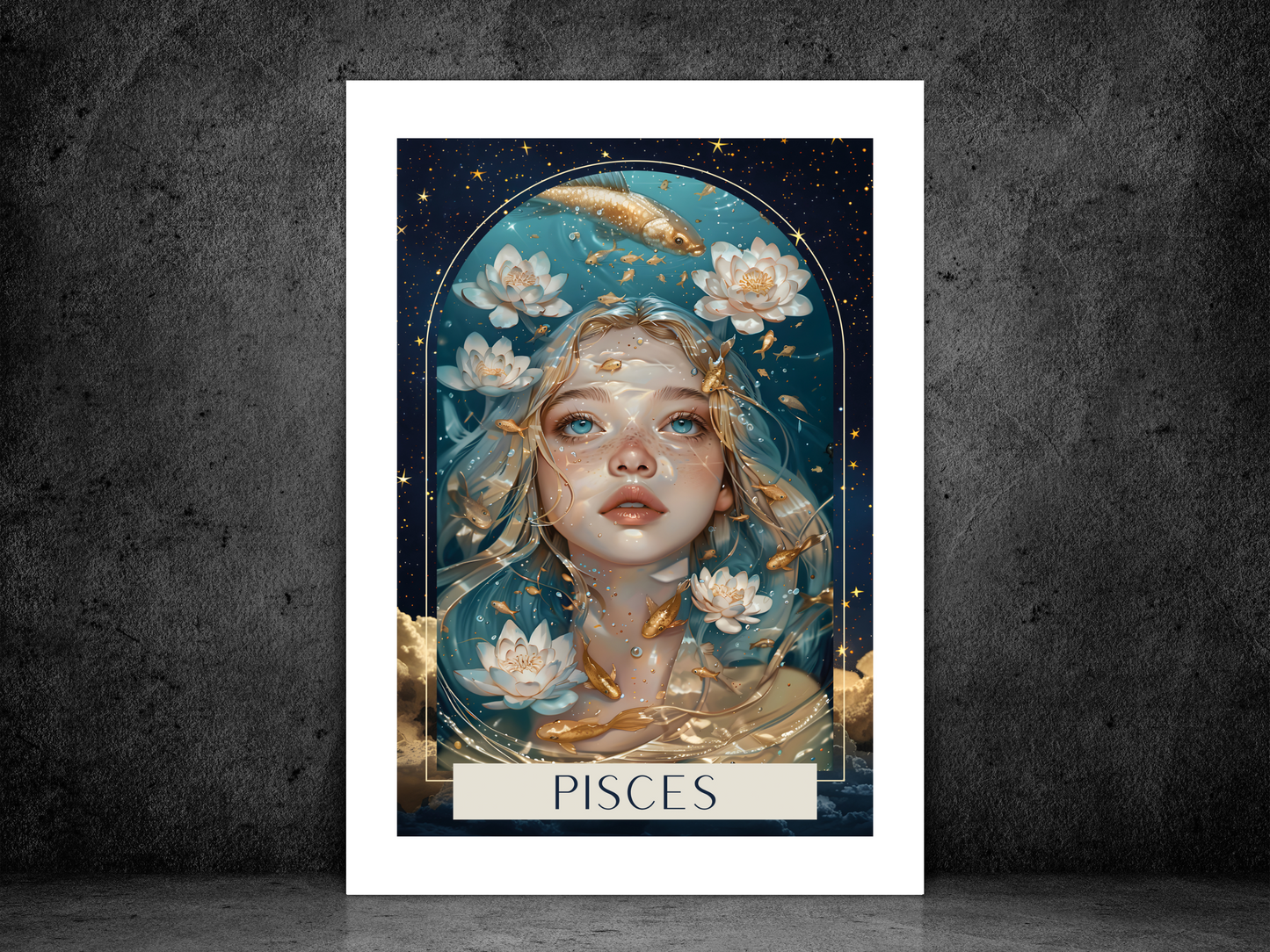 Pisces Zodiac Tarot Print | Astrology Poster