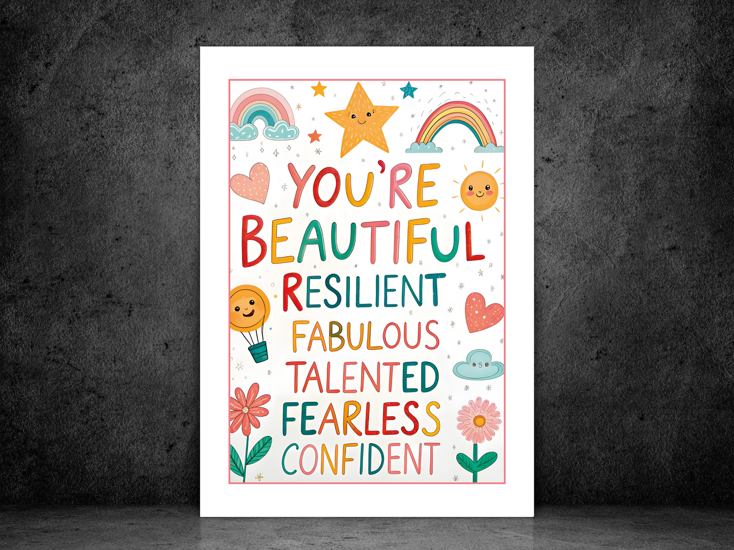 You’re Beautiful Kids Print | Positive Quote Poster