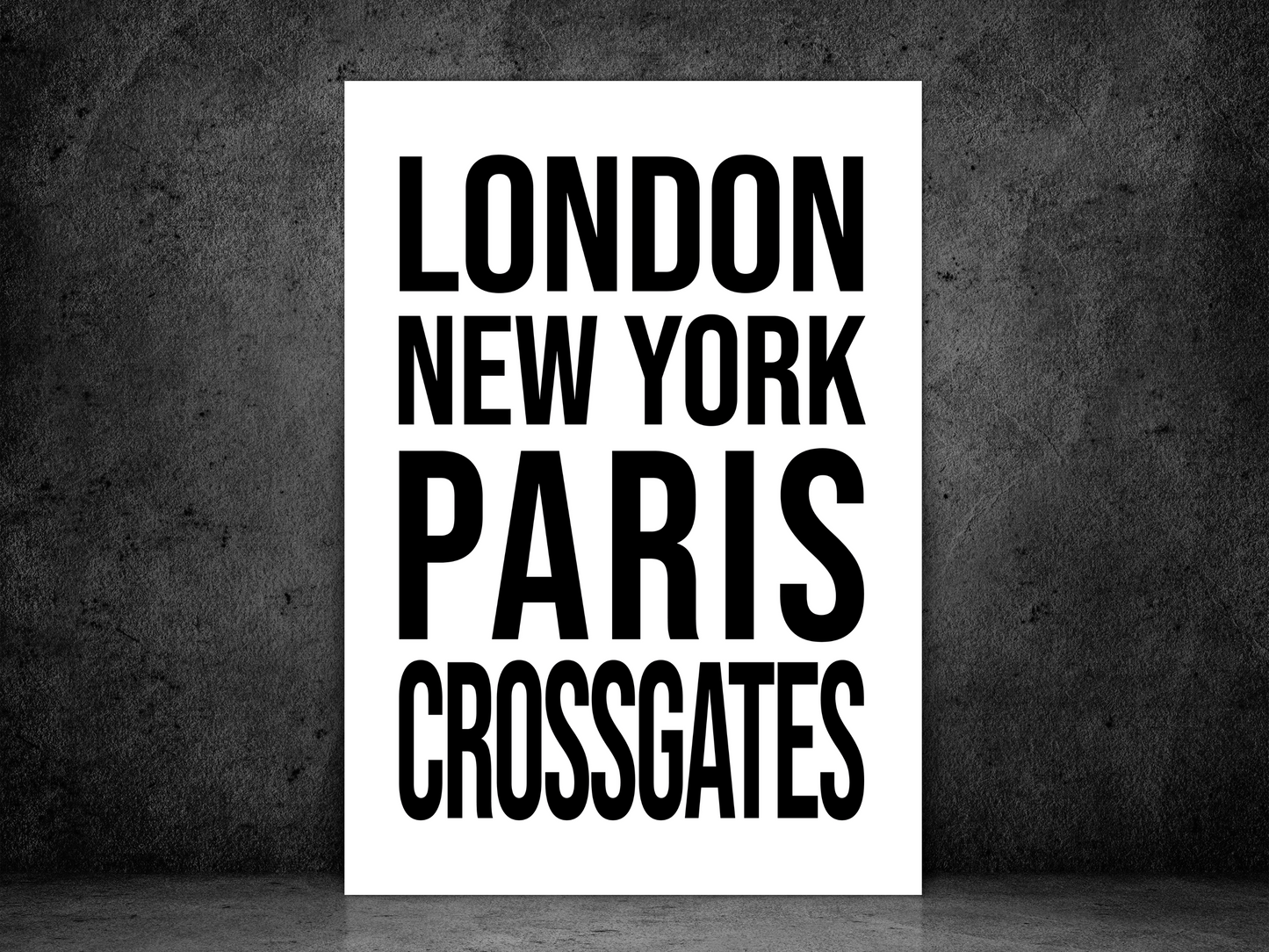 Crossgates Bold Print