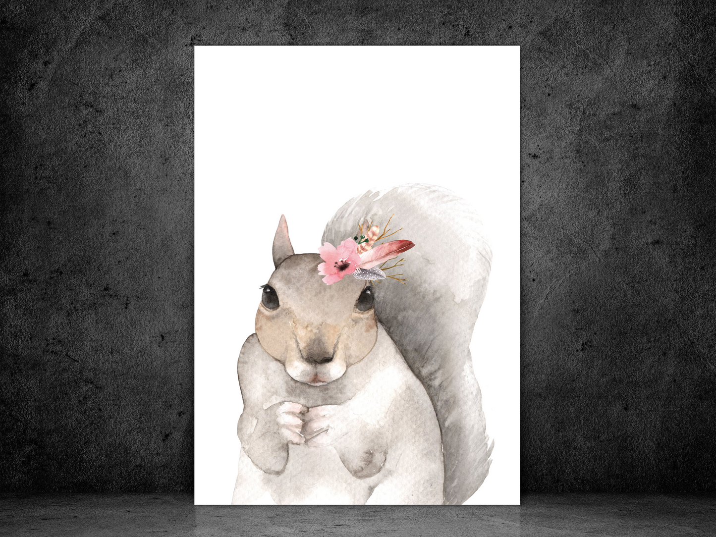 Floral Woodland Squirrel