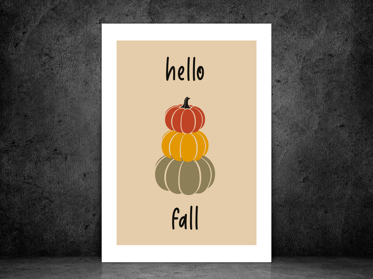 Hello Fall Autumn Print | Seasonal Wall Art