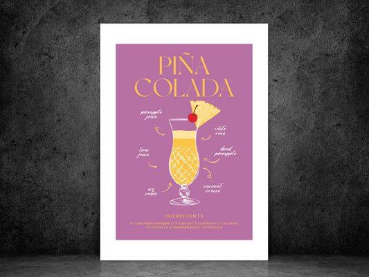 Pina Colada Purple Cocktail