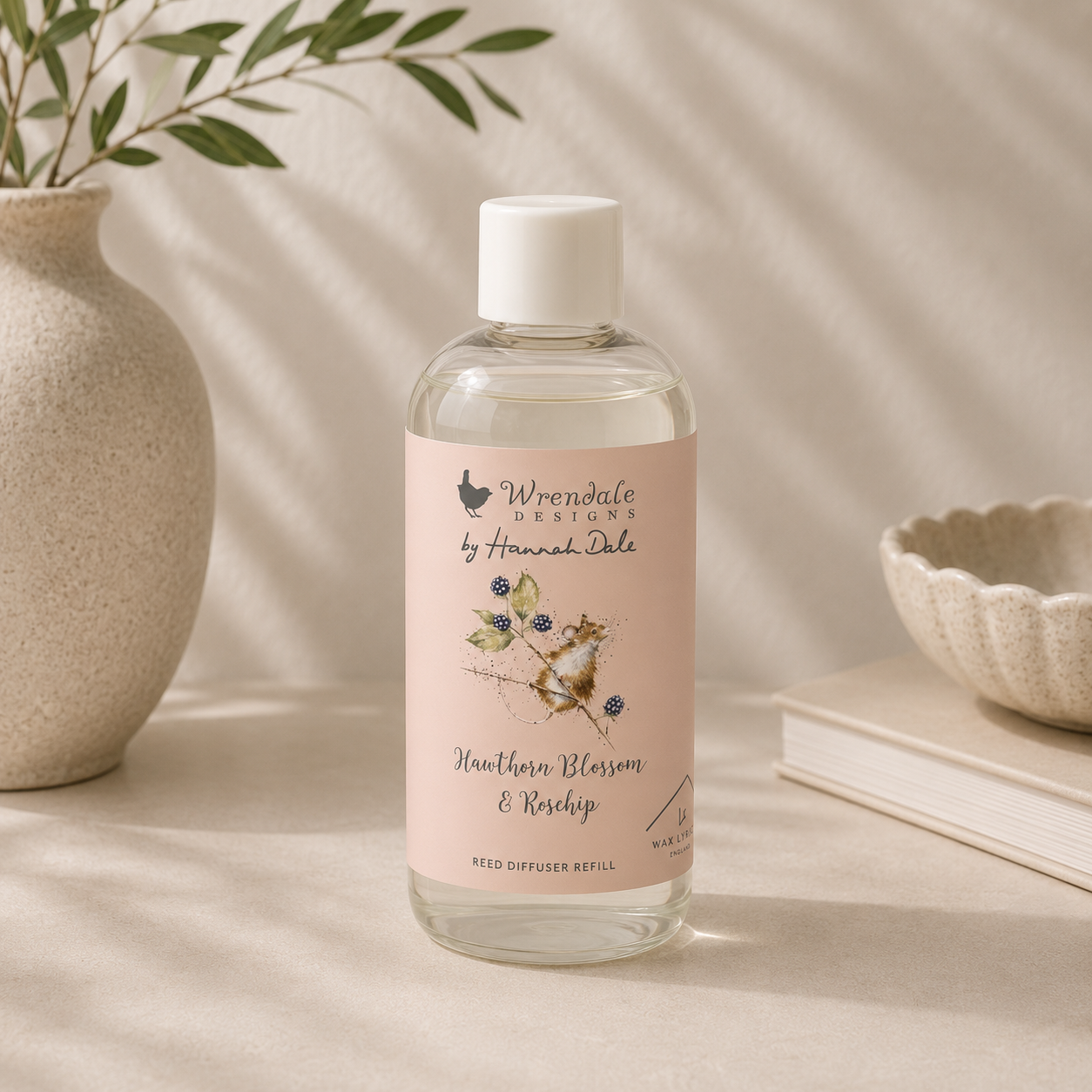 Hawthorn Blossom & Rosehip - Hedgerow Reed Diffuser Refill - Wrendale Designs