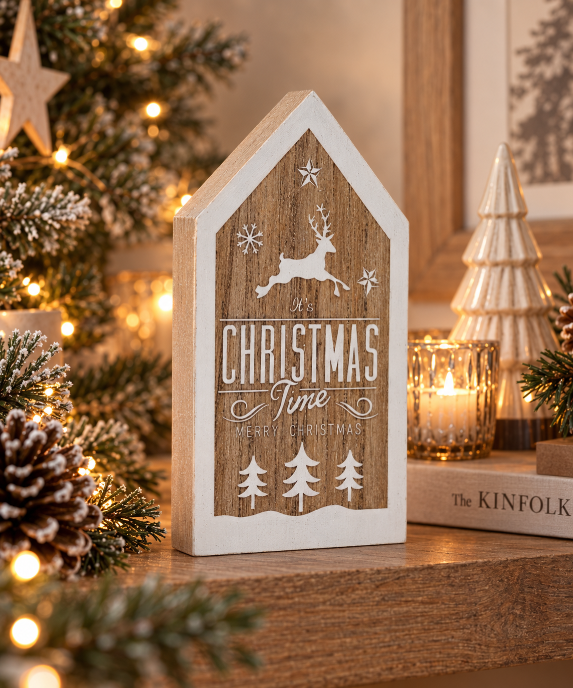 Christmas House Wooden Decoration