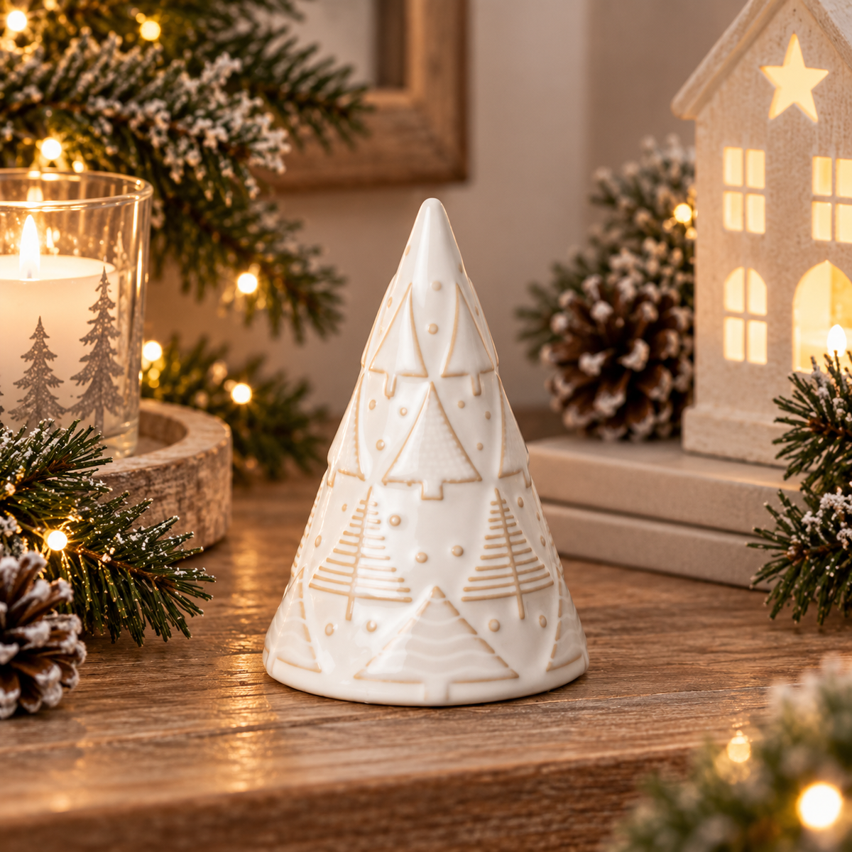 Reactive Glaze Tree Ornament