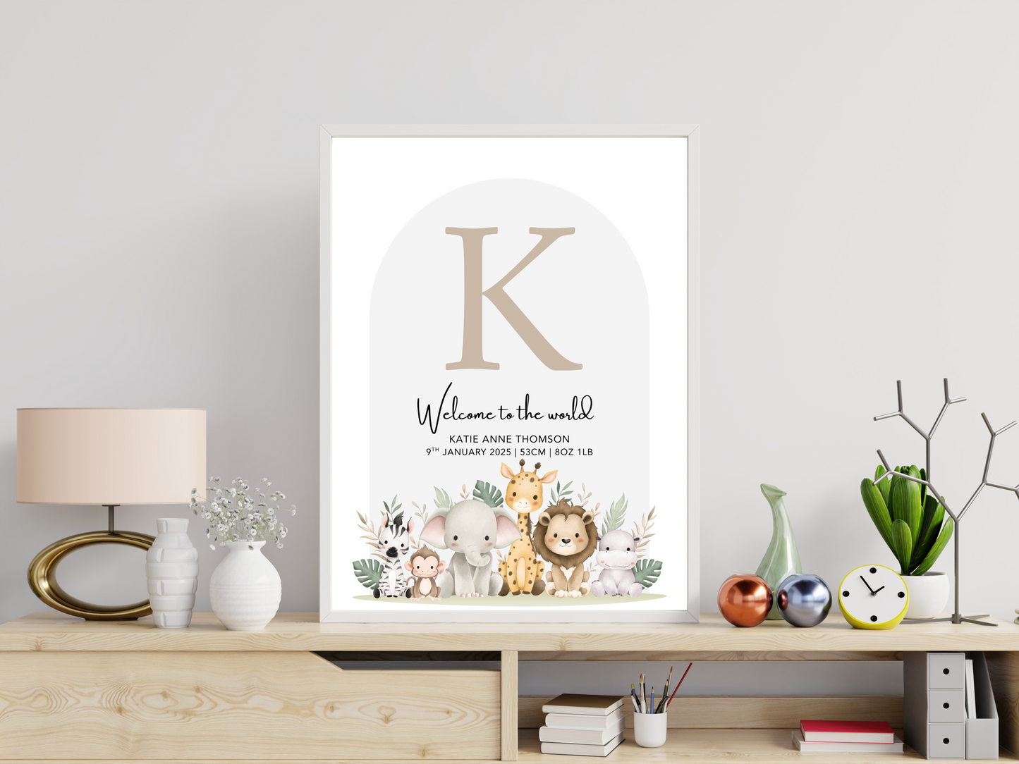 Newborn Baby Animal Personalised