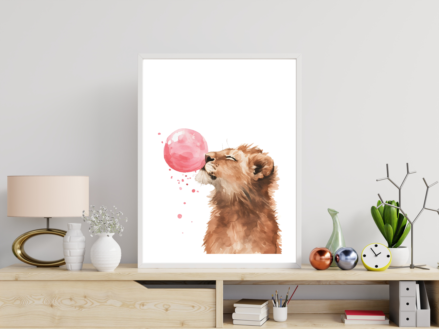 Bubblegum King Watercolour Art