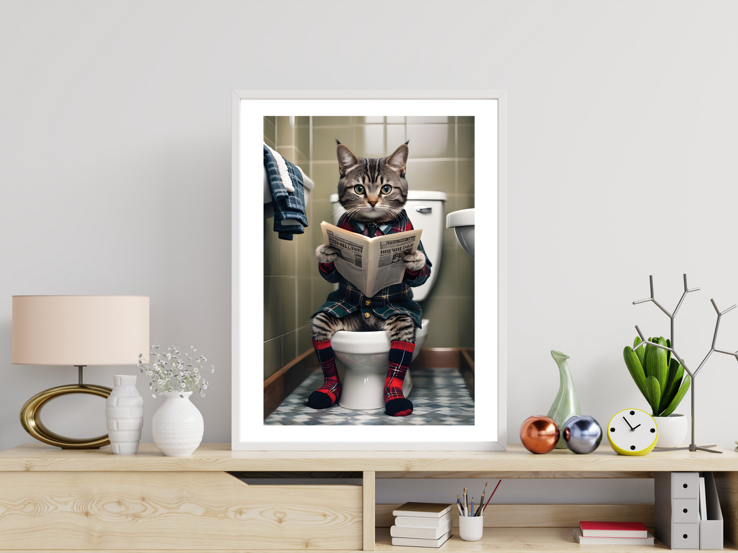 Tabby Cat On Toilet - Jacket