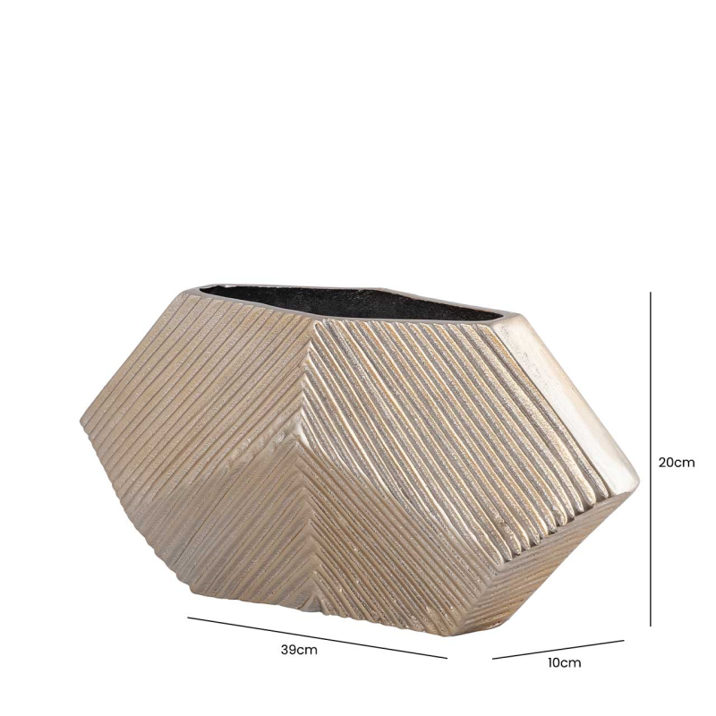 The Apex | Champagne Metal Vase