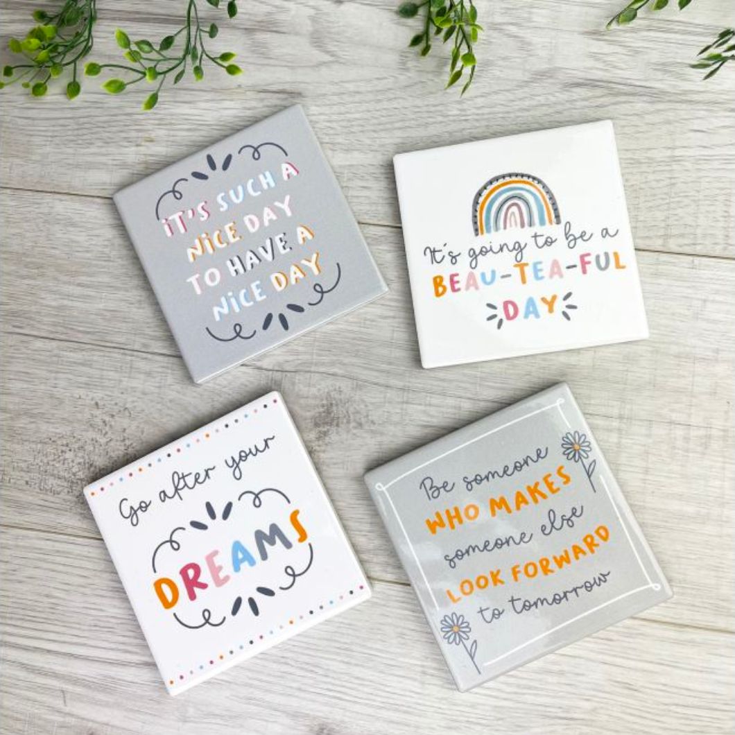 Sunshine Positivity Coaster Set of 4