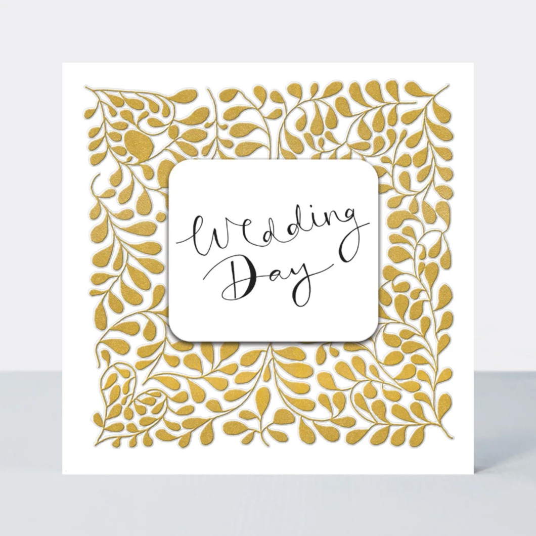 Wedding Day Gold Foil Greetings Card