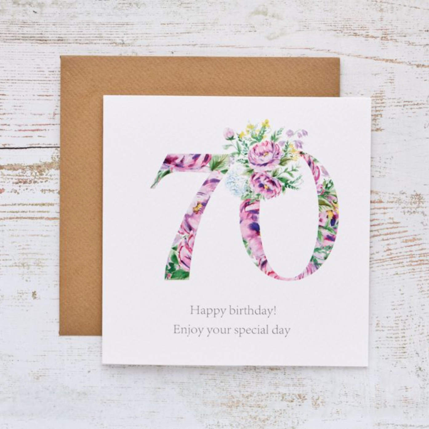70 Floral Birthday Card