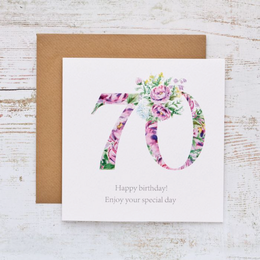 70 Floral Birthday Card