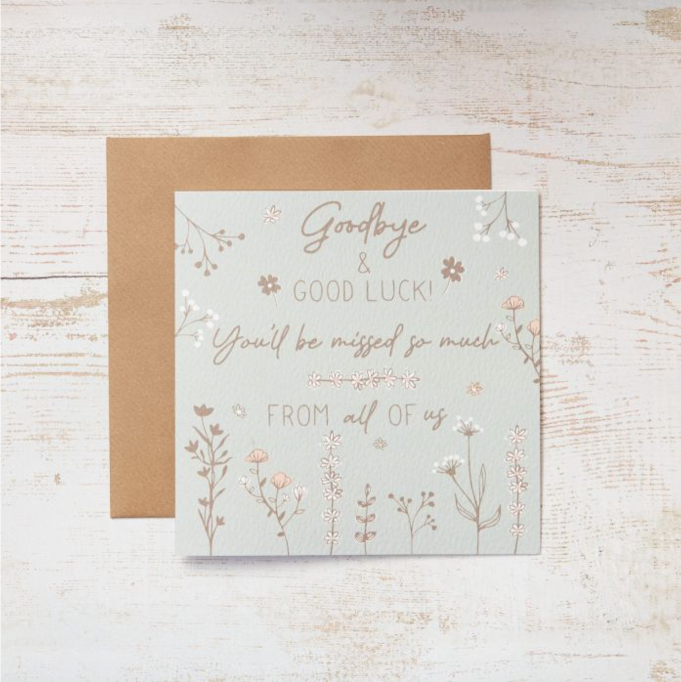 Goodbye & Good Luck Meadow Flowers Card