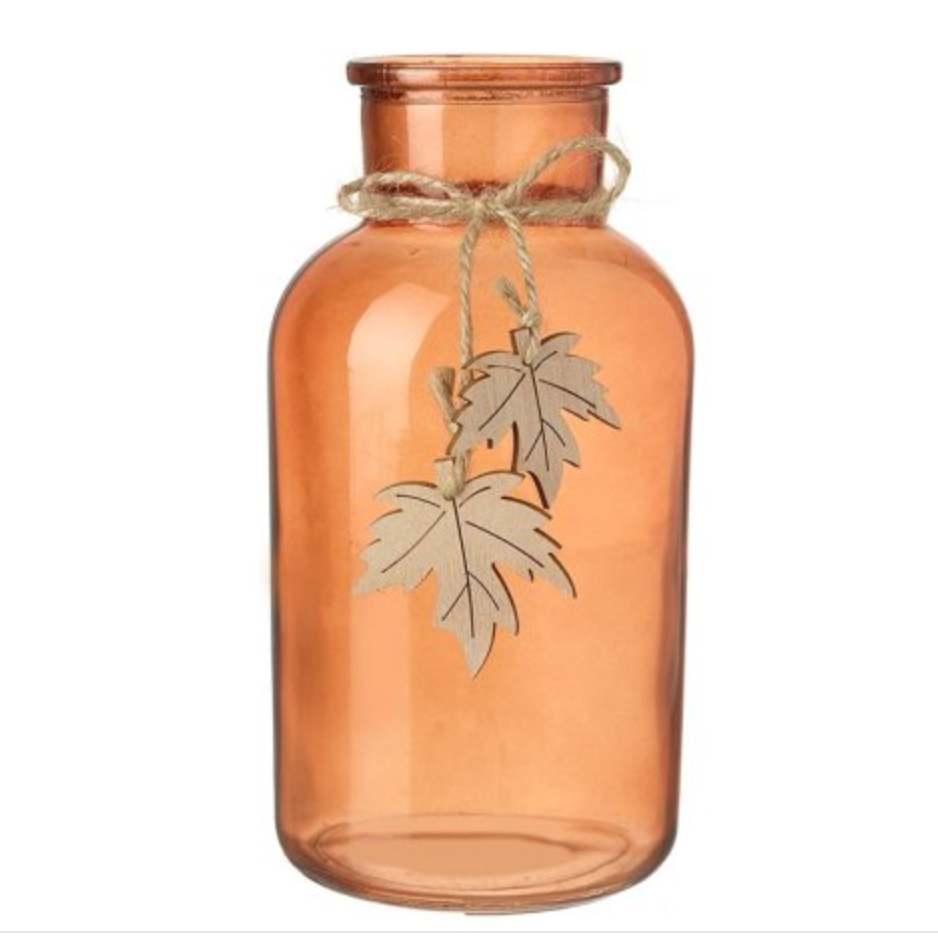Leaf Glass Jar