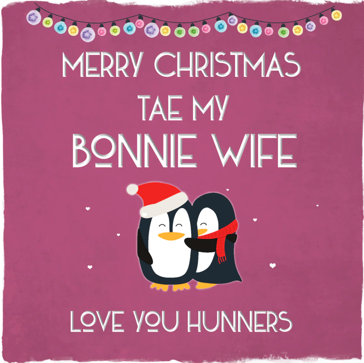Merry Christmas Bonnie Wife Card