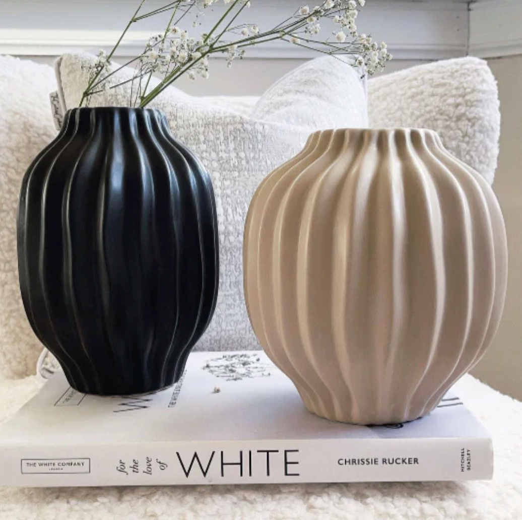 Rowan Matt Black Vase