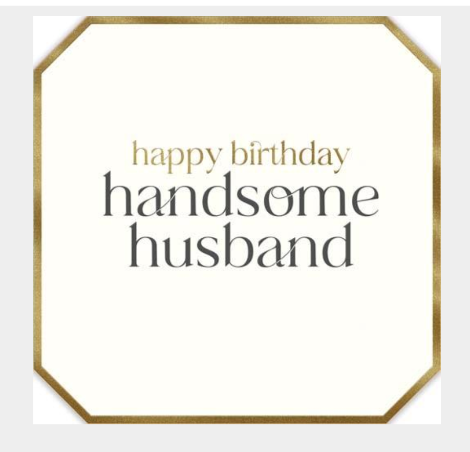 Handsome Husband Birthday Card