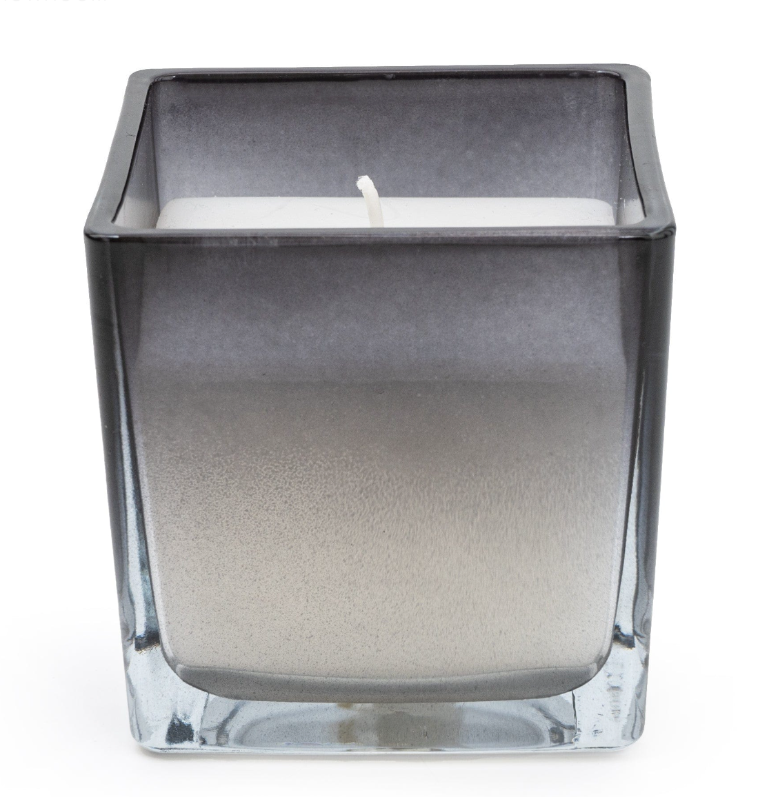 Smokey Black Ombre Small Glass Candle - Bergamot & Oud Scent