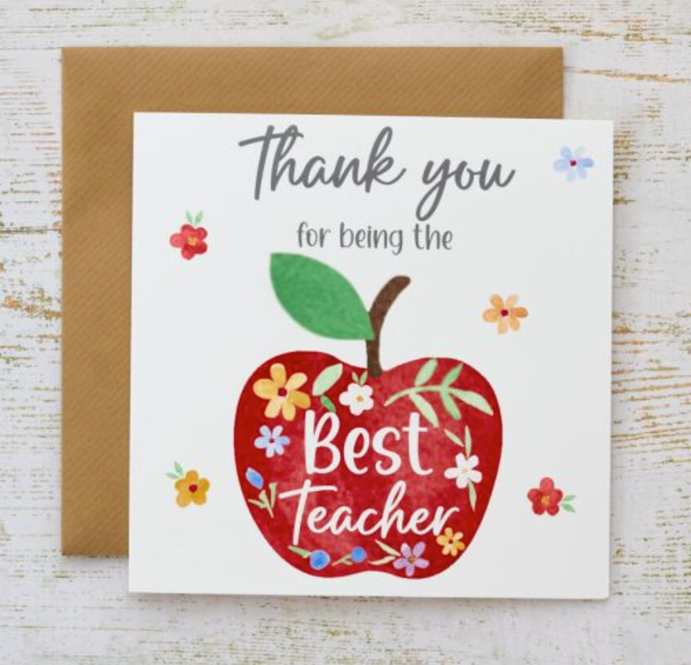 Thank You Best Teacher Greetings Card