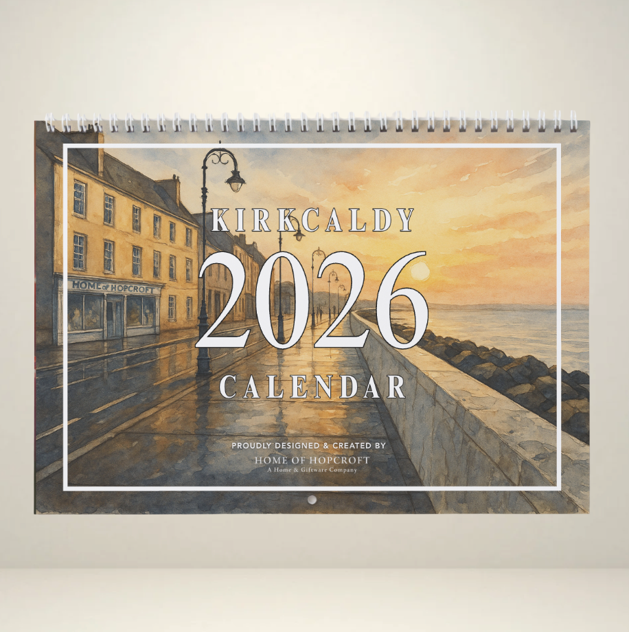 Kirkcaldy 2026 Wall Calendar | Watercolour Art | A3 portrait (Double A4)