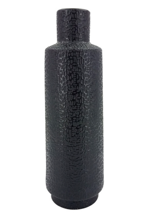 Black Textured Vase